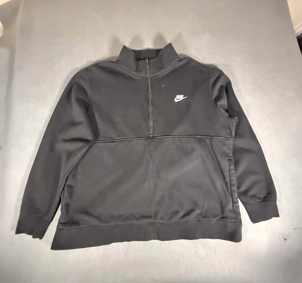 Nike Sportswear Club Men's Black 1/2-Zip Fleece Pullover Sweatshirt XXL